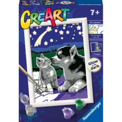 Ravensburger Creart Per Bambini, Kit Per Dipingere Con I Numeri, 7+, Serie E, Amici Per Sempre
