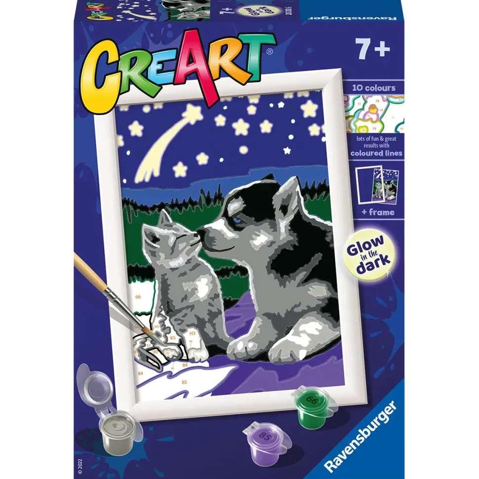 Ravensburger Creart Per Bambini, Kit Per Dipingere Con I Numeri, 7+, Serie E, Amici Per Sempre