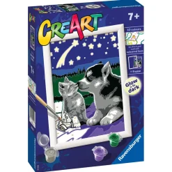 Ravensburger Creart Per Bambini, Kit Per Dipingere Con I Numeri, 7+, Serie E, Amici Per Sempre