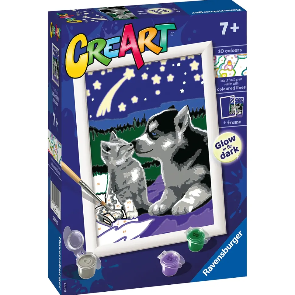 Ravensburger Creart Per Bambini, Kit Per Dipingere Con I Numeri, 7+, Serie E, Amici Per Sempre