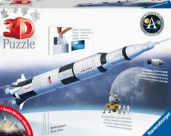 Ravensburger 3D Puzzle Apollo Saturn V Rocket, Razzo Spaziale, 440 Pezzi, 8+ Anni