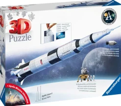 Ravensburger 3D Puzzle Apollo Saturn V Rocket, Razzo Spaziale, 440 Pezzi, 8+ Anni