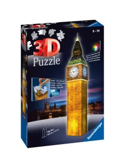 Ravensburger 3D Puzzle Big Ben Night Edition, Londra, 216 Pezzi, 10+ Anni