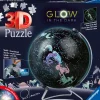 Ravensburger 3D Puzzle Globo Glow In The Dark Costellazioni, Impara Al Geografia In Inglese, 180 Pezzi, 6+ Anni