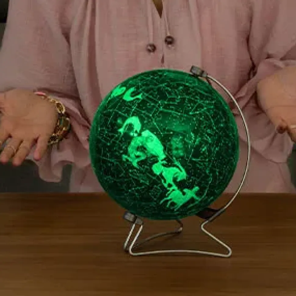 Ravensburger 3D Puzzle Globo Glow In The Dark Costellazioni, Impara Al Geografia In Inglese, 180 Pezzi, 6+ Anni