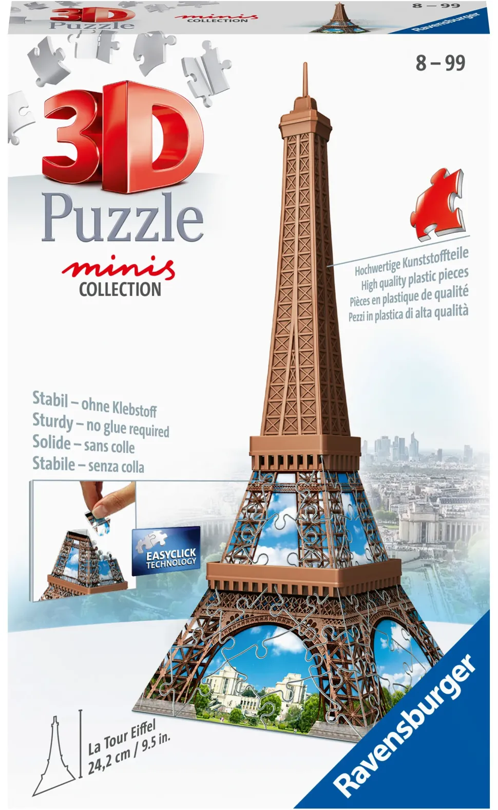 Ravensburger 3D Puzzle Mini Tour Eiffel, 54 Pezzi, 8 Anni