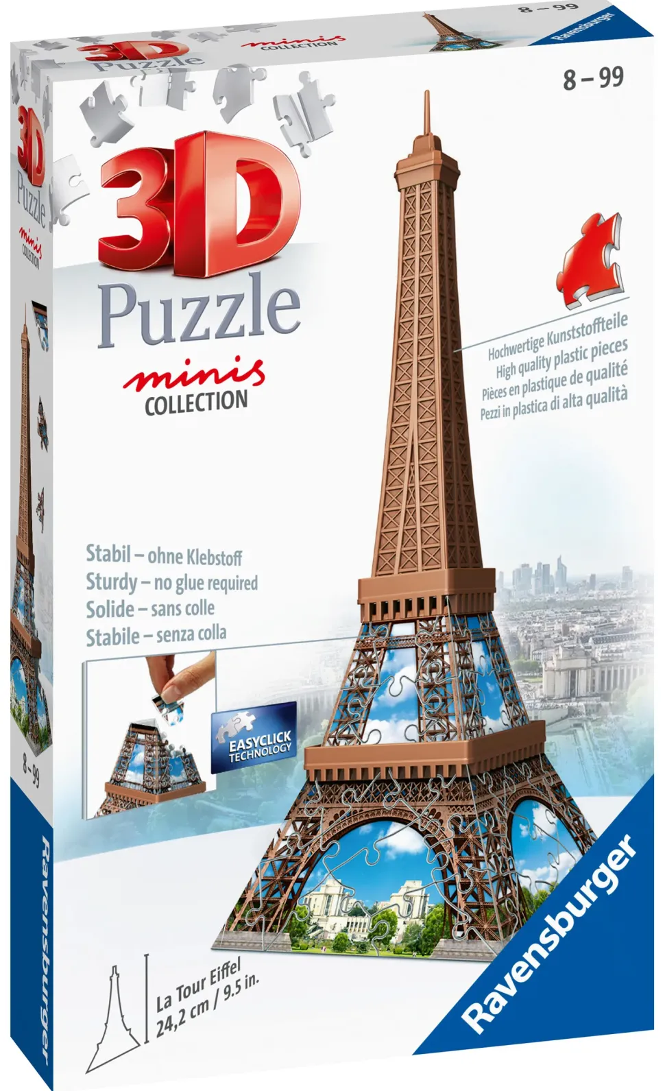 Ravensburger 3D Puzzle Mini Tour Eiffel, 54 Pezzi, 8 Anni