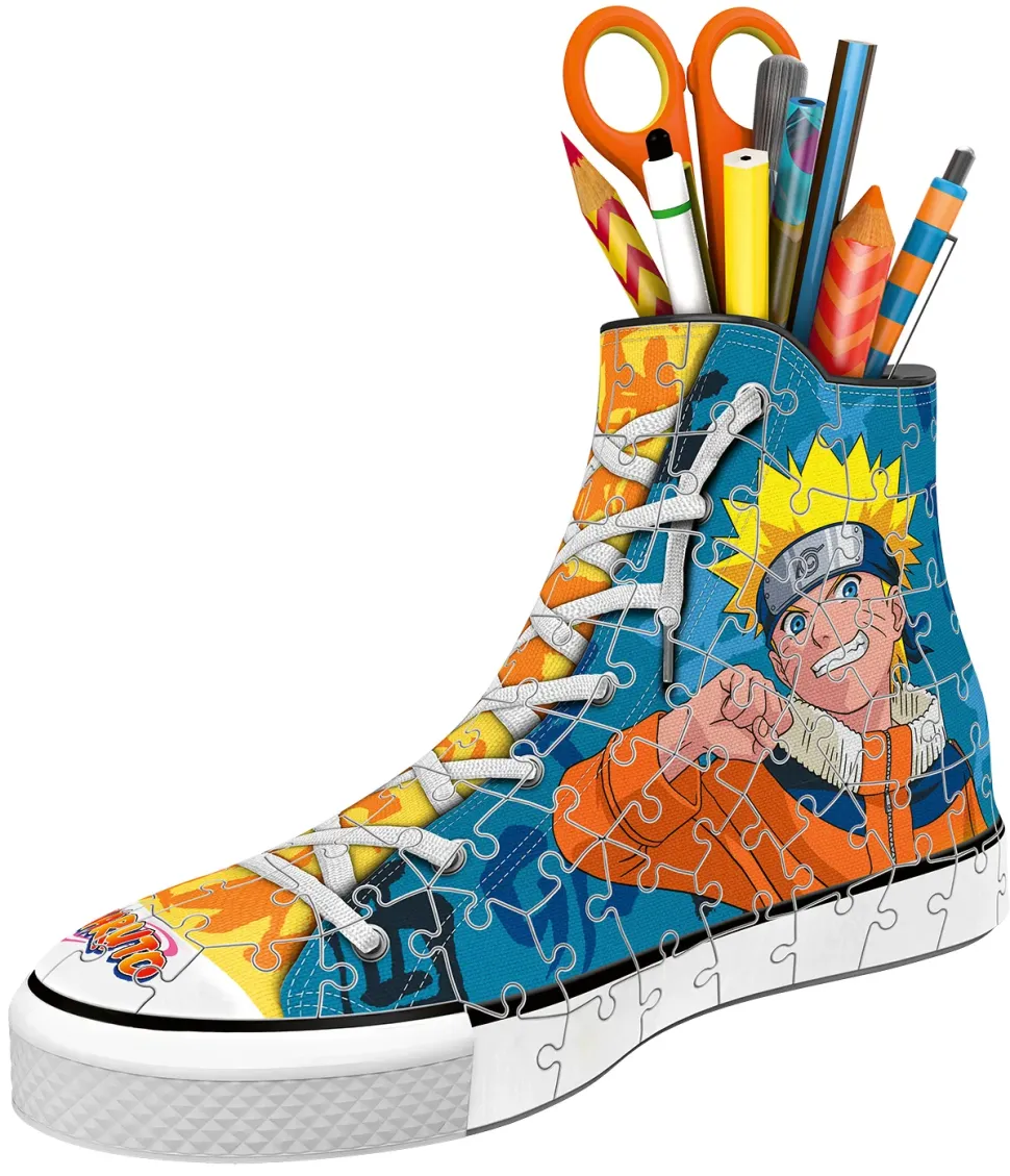 Ravensburger 3D Puzzle Portapenne Sneaker Naruto, 108 Pezzi, 8+ Anni