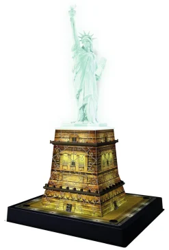 Ravensburger 3D Puzzle Statua Della Liberta' Night Edition, Londra, 216 Pezzi, 10+ Anni