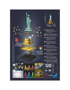 Ravensburger 3D Puzzle Statua Della Liberta' Night Edition, Londra, 216 Pezzi, 10+ Anni