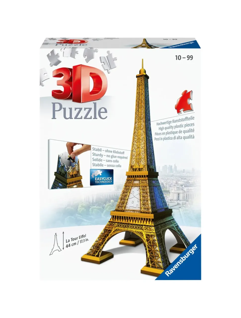 Ravensburger 3D Puzzle Tour Eiffel, Parigi, 216 Pezzi, 10+ Anni