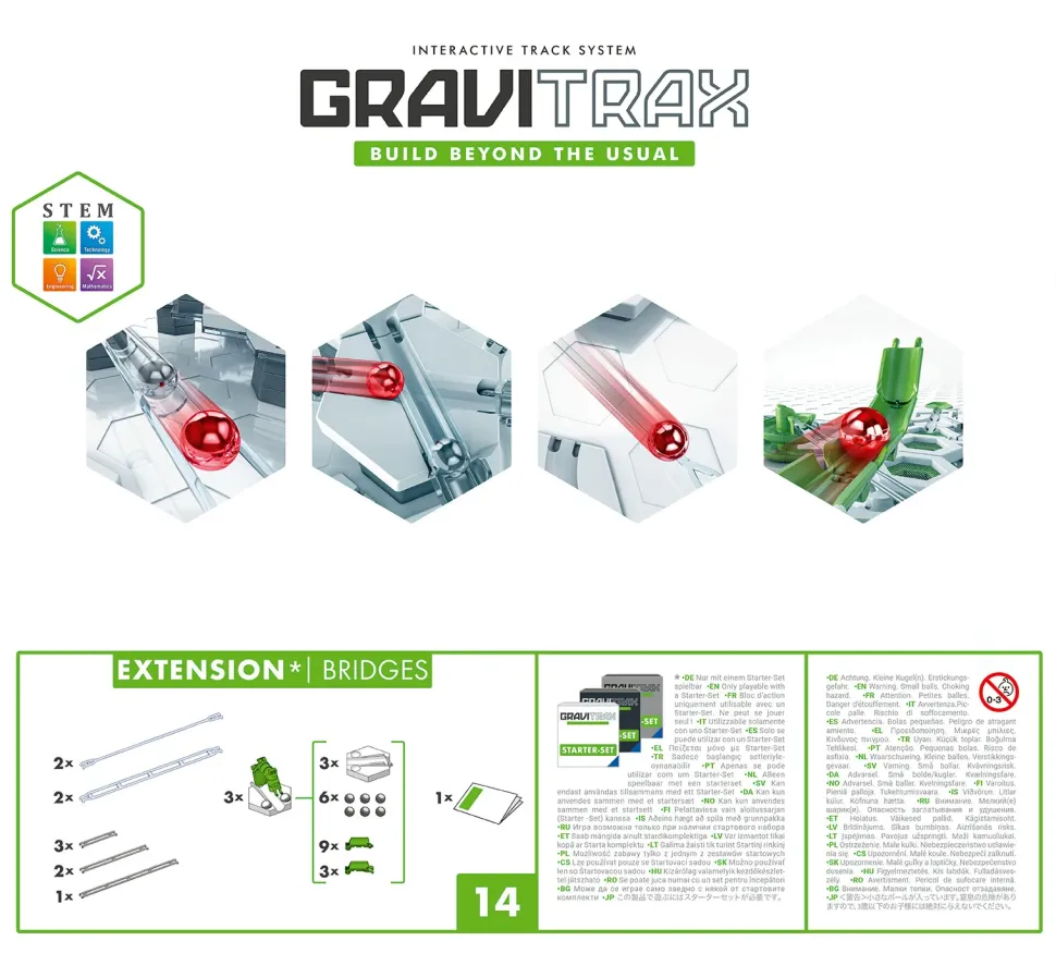 Ravensburger Gravitrax Bridges, Gioco Innovativo Ed Educativo Stem, 8+ Anni, Accessorio