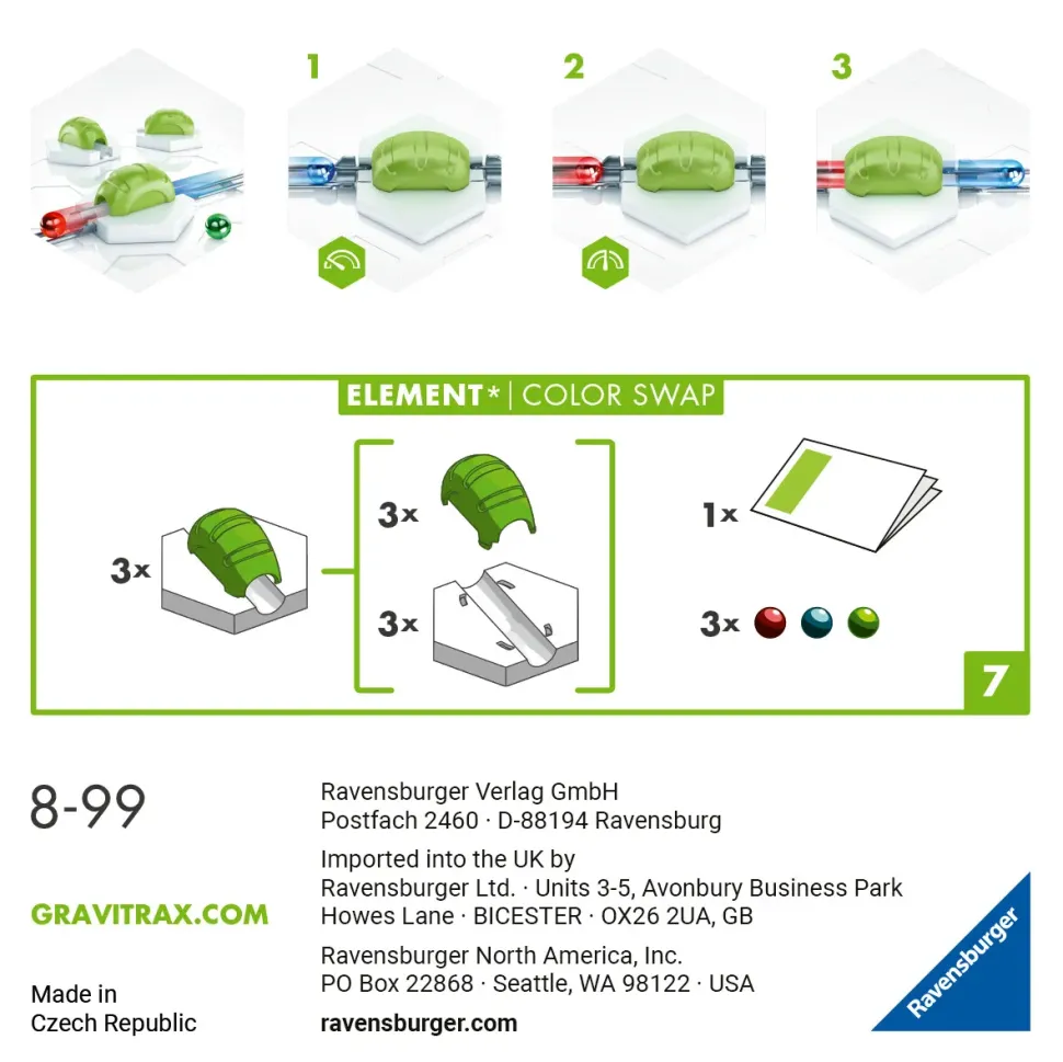 Ravensburger Gravitrax Color Swap, Gioco Innovativo Ed Educativo Stem, 8+ Anni, Accessorio