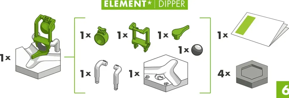 Ravensburger Gravitrax Dipper, Gioco Innovativo Ed Educativo Stem, 8+ Anni, Accessorio