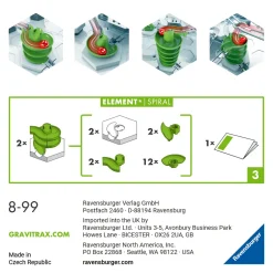 Ravensburger Gravitrax Spiral, Gioco Innovativo Ed Educativo Stem, 8+ Anni, Accessorio