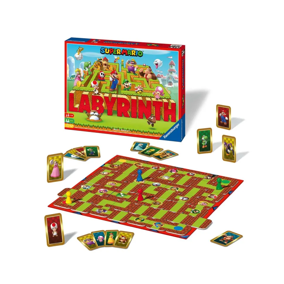 Ravensburger Labirinto Magico Super Mario, Gioco Da Tavolo, Da 2 A 4 Giocatori, 7+ Anni