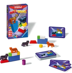 Ravensburger Make'N'Break Circus Travel, Gioco Da Tavolo Tascabile, 2-4 Giocatori, 8+ Anni