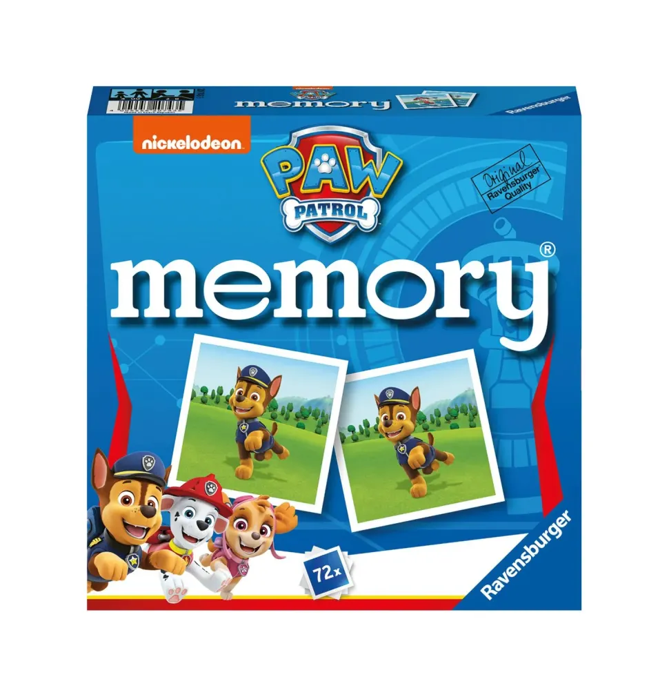 Ravensburger Memory Versione Paw Patrol, 72 Tessere, Gioco Da Tavolo, 4+ Anni