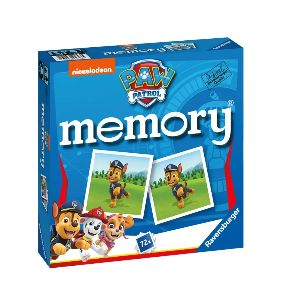 Ravensburger Memory Versione Paw Patrol, 72 Tessere, Gioco Da Tavolo, 4+ Anni