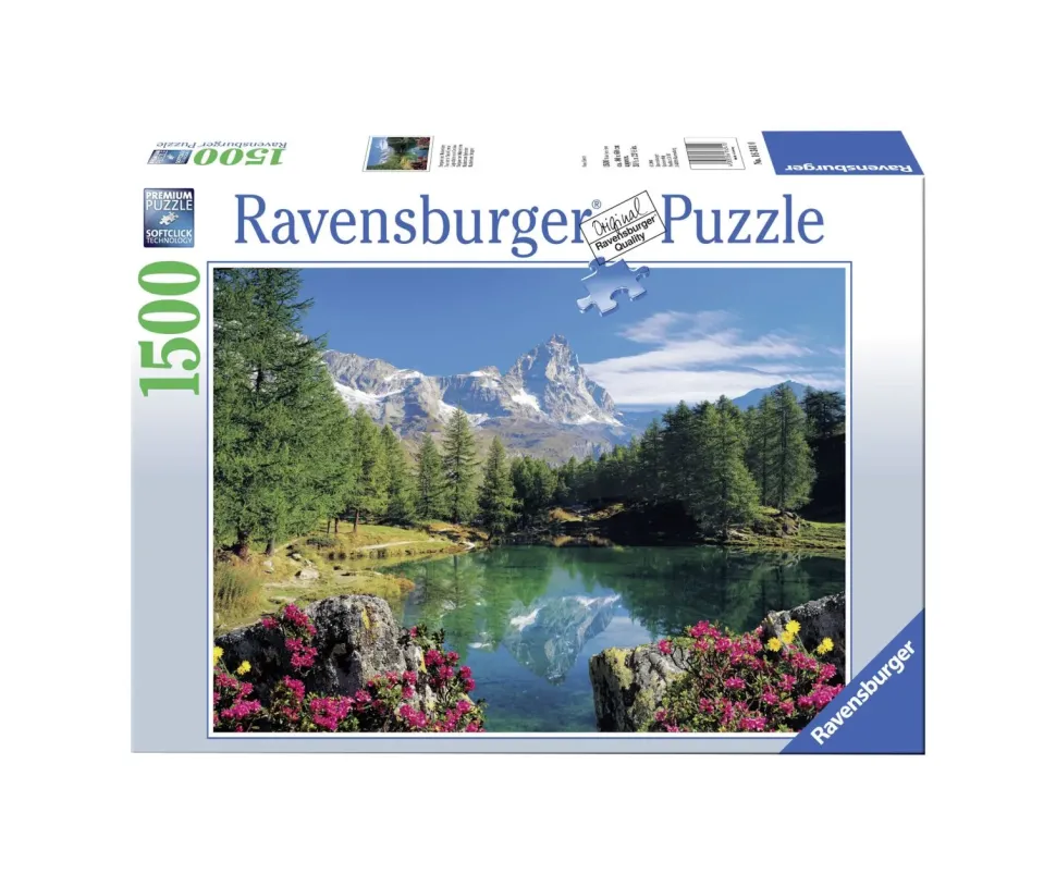 Ravensburger Puzzle 1500 Pezzi Lago Alpino Con Cervino