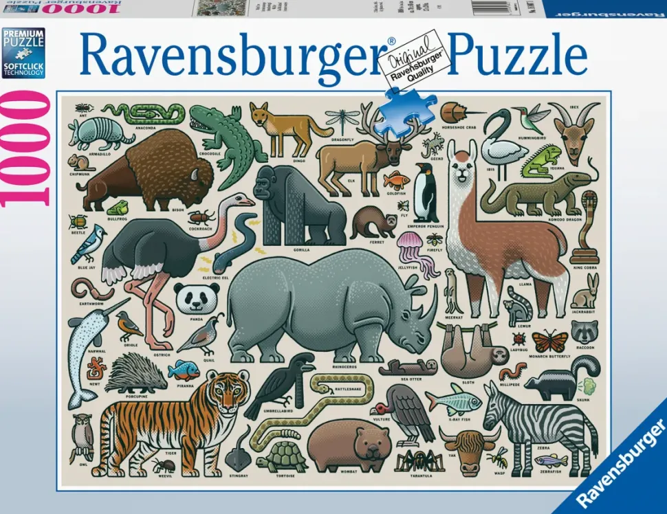 Ravensburger Puzzle 1000 Pezzi Animali Selvaggi