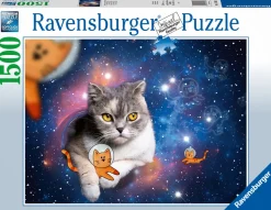 Ravensburger Puzzle Gatto Nello Spazio, 1500 Pezzi, Puzzle Adulti