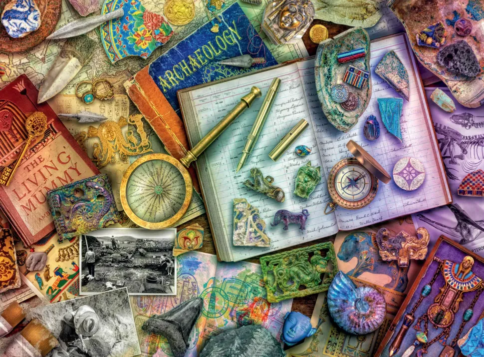 Ravensburger Puzzle La Scrivania Dell'Archeologo, 500 Pezzi, Puzzle Adulti