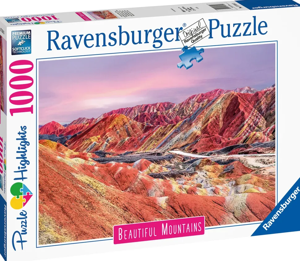 Ravensburger Puzzle Montagne Arcobaleno, Cina, Collezione Beautiful Mountains, 1000 Pezzi, Puzzle Adulti
