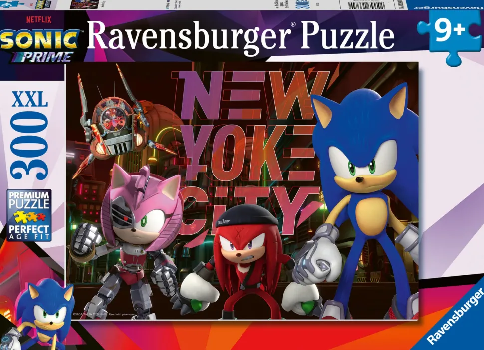 Ravensburger Puzzle Sonic, 300 Pezzi Xxl, Eta Raccomandata 9+ Anni
