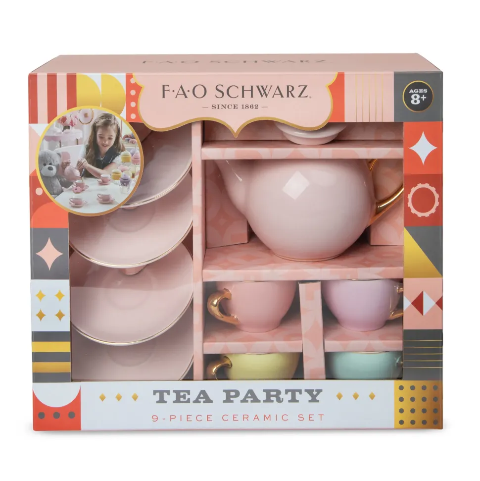 Set Da The Di Ceramica Da 9 Pezzi