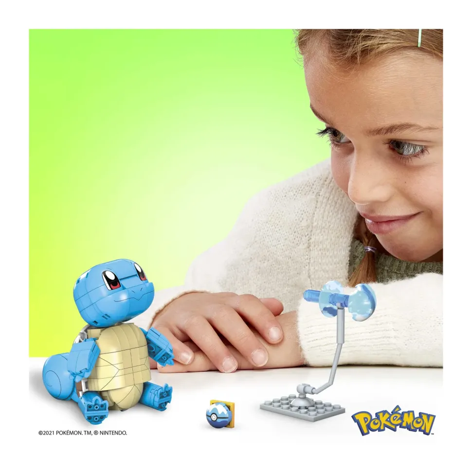 Set Di Costruzioni Mega Construx Pokemon Squirtle Da Costruire Ed Esporre, Costruzioni Giocattolo Per Bambini