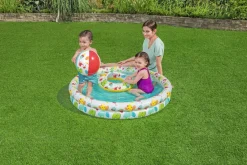 Set Piscina Barriera Corallina A 2 Anelli Cm. 122 20. Include: Pallone Cm. 41 E Salvagente Cm. 51