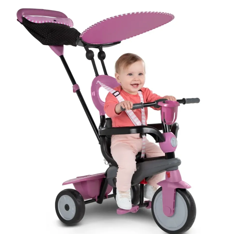 Smartrike Vanilla 4 In 1 Triciclo Per Bambini Dai 15 Mesi Con Maniglione Direzionale Touch Steering E Equipaggiamento Di Sicurezza Rosa