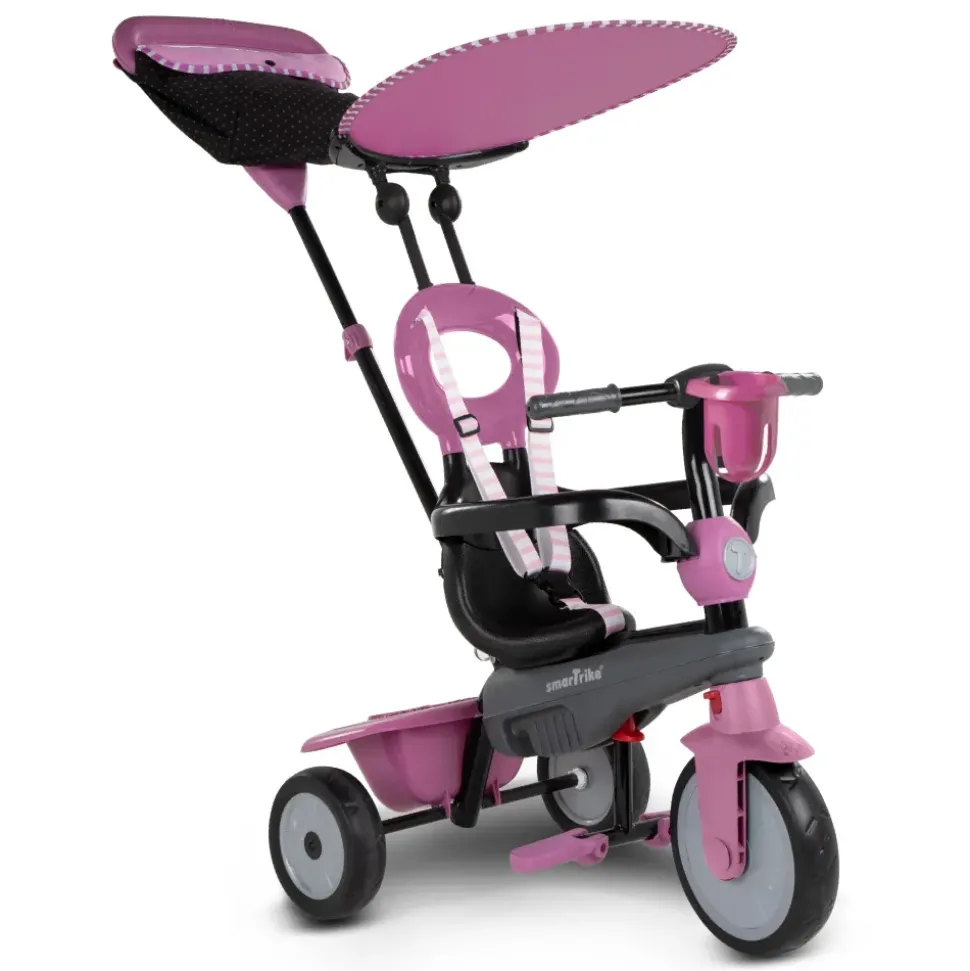 Smartrike Vanilla 4 In 1 Triciclo Per Bambini Dai 15 Mesi Con Maniglione Direzionale Touch Steering E Equipaggiamento Di Sicurezza Rosa