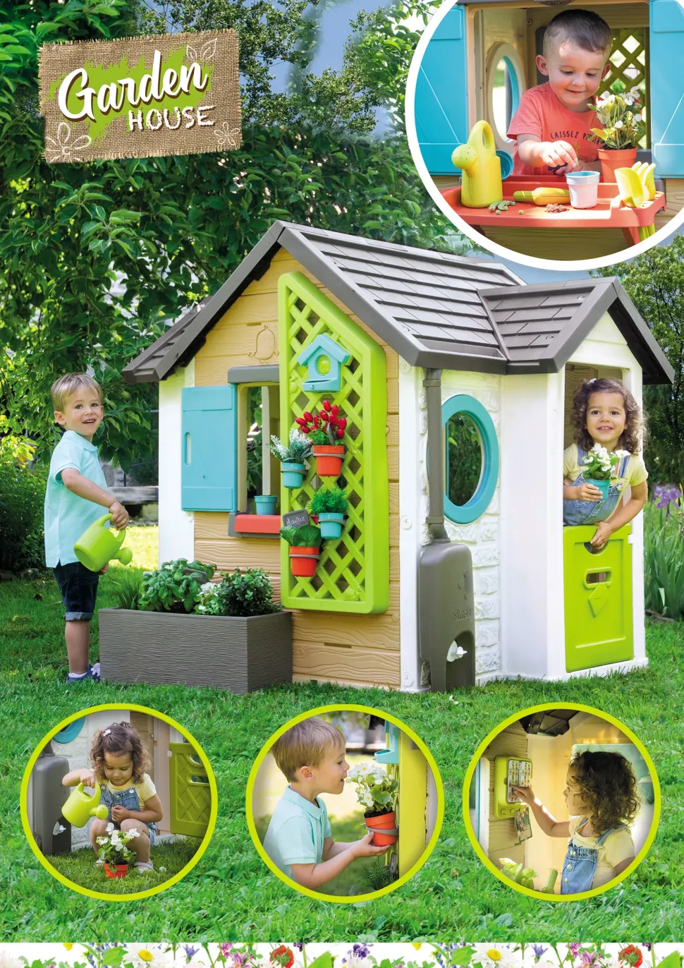 Smoby Garden House Con Accessori Per Il Giardinaggio, 7600810405