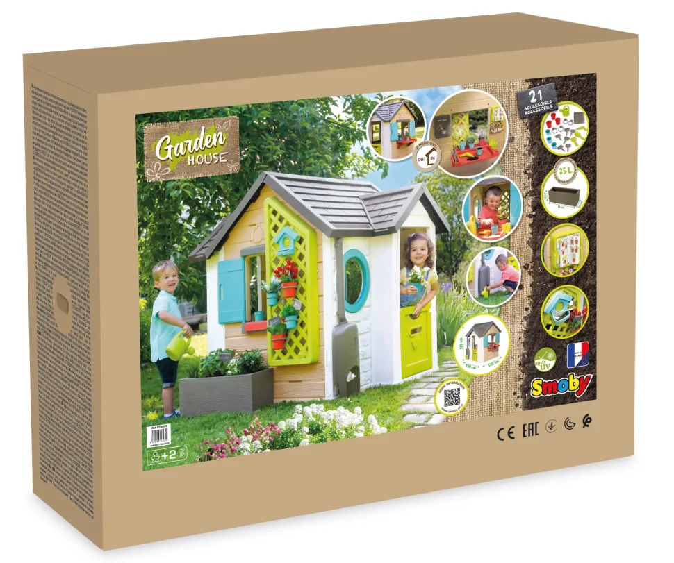 Smoby Garden House Con Accessori Per Il Giardinaggio, 7600810405