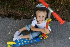Smoby Monopattino Due Ruote Super Mario, 7600750373, +5 Anni, In Alluminio, Ruote Silenziose Traslucide, Pieghevole, Manubrio Regolabile
