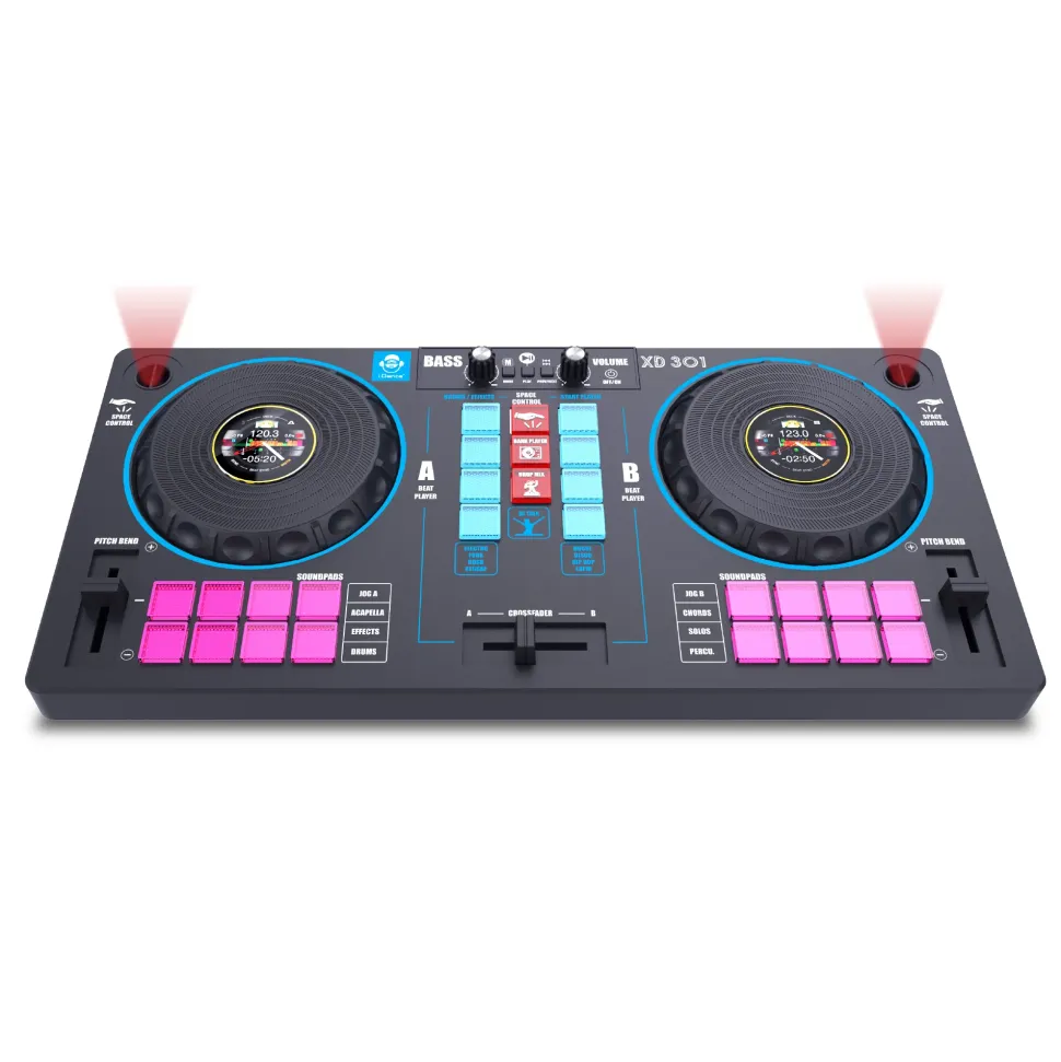 Station Mixer 14In1 Diventa Il Re Della Festa Con La Console Dj: Mixer E Remixer Con 16 Loop Audio, Collegamento A Dispositivi, 2 Giradischi Con Scratch, Bass Booster E Effetti Sonori Goditi Un'Esperienza Di Mixaggio Unica!