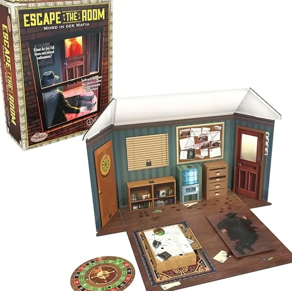Thinkfun Escape The Room: Omicidio Di Mafia, Gioco Di Logica Da Tavolo Per Adulti, 13 Giocatori, Eta 14+ Anni