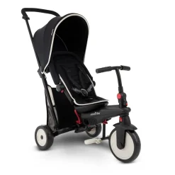 Triciclo Pieghevole 6In1 Con Schienale Reclinabile, Maniglione Direzionale Ed Allungabile E Ammortizzatori Brevettati: Smartrike Str3 Per Bambini Dai 10 Mesi Ai 3 Anni Nero