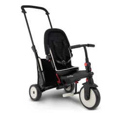 Triciclo Pieghevole 6In1 Con Schienale Reclinabile, Maniglione Direzionale Ed Allungabile E Ammortizzatori Brevettati: Smartrike Str3 Per Bambini Dai 10 Mesi Ai 3 Anni Nero