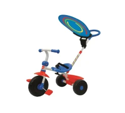 Triciclo Regolabile Con Ruote Libere E Maniglione Per Bambini Dai 10 Mesi | Cestino Inclinabile, Capote Parasole E Massimo Di 20Kg