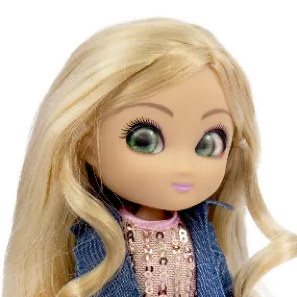Unique Eyes Bambola Articolata 25Cm, Con Occhi Grandi Magici E Profondi, Segue Il Tuo Sguardo, Amy Fashion Doll Ginnasta Elegante