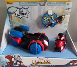 Veicolo Spidey Miles Morales 2 In 1 Da 15Cm Con Personaggio Miles Morals Incluso