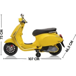 Vespa Elettrica Per Bambini Piaggio 12V Giallo Sole