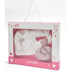 Vestito Bebe Reborn 45 Cm Con Decorazioni A Cuore